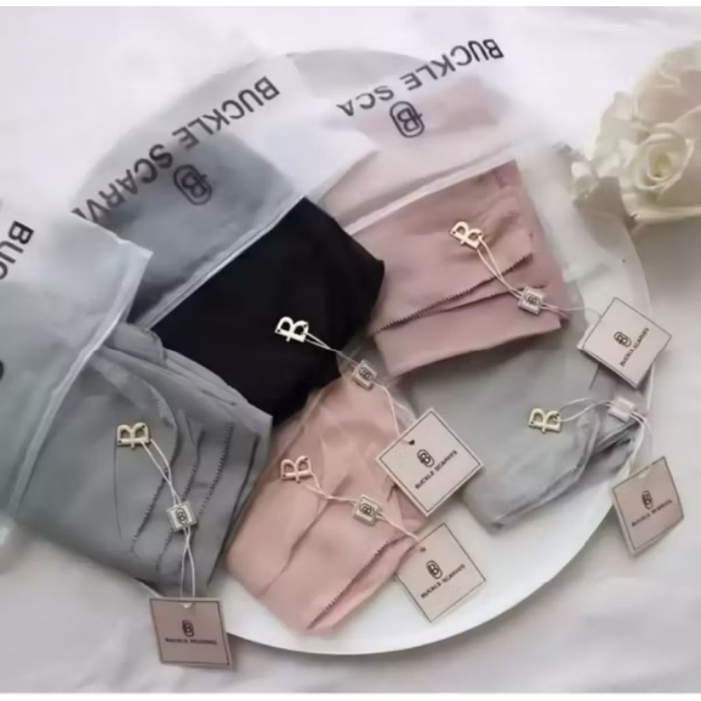 Hijab Segi Empat Buckle scarves voal premium poach