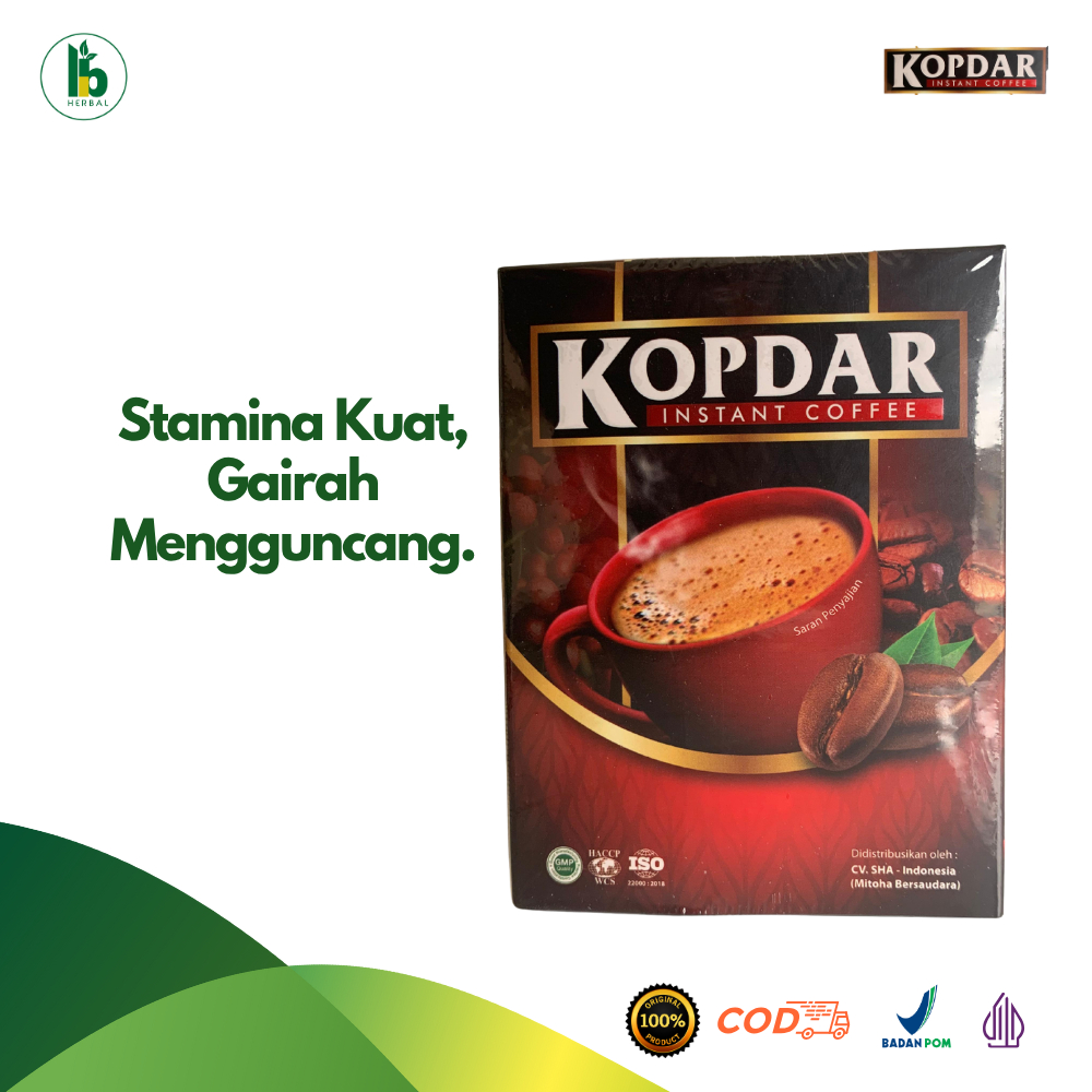

Kopdar Instant Coffee - Atasi Impoten, kuat dan tahan lama | 125 g | isi 5 sachet