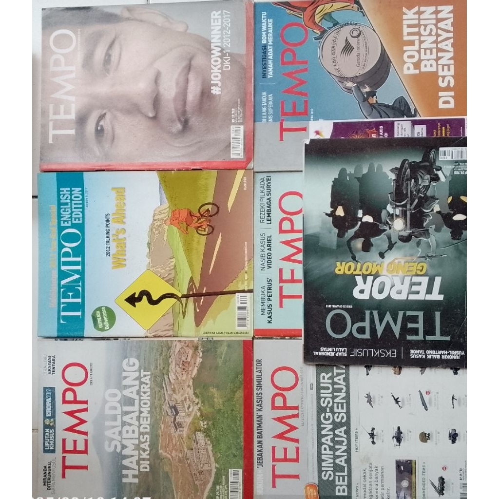 MAJALAH TEMPO TAHUN 2012 MAJALAH BEKAS