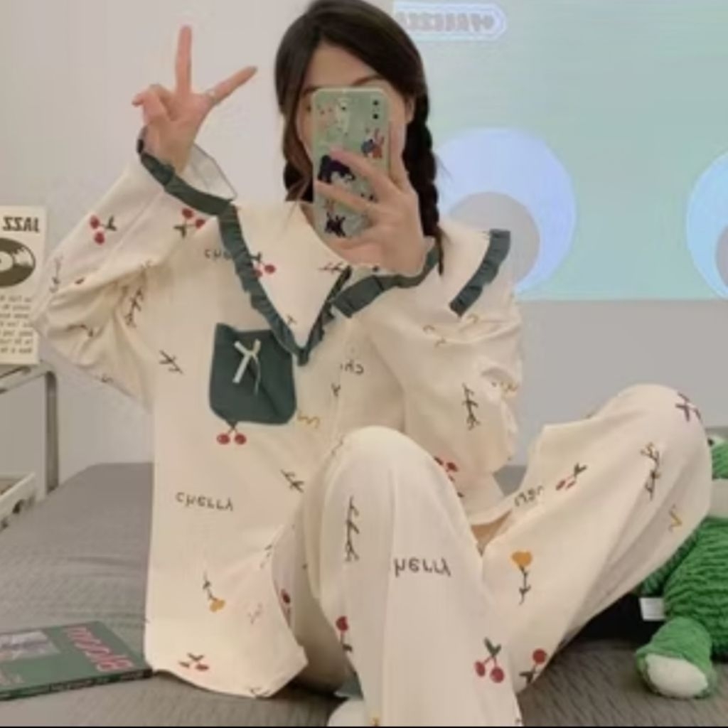 Piyama Import Premium, celana panjang lengan panjang| Korean Style