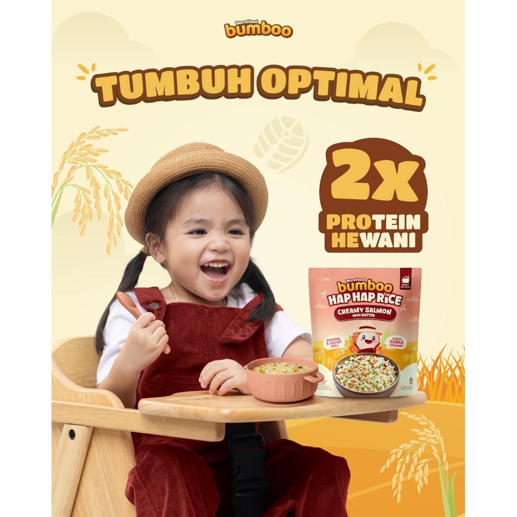 

BAREFOOD BUMBO HAP HAP RICE 100% ORGANIC TANPA PESTISIDA 180GR-DOUBLE PROTEIN HEWANI-BAHAN ALAMI-TANPA PENGAWET