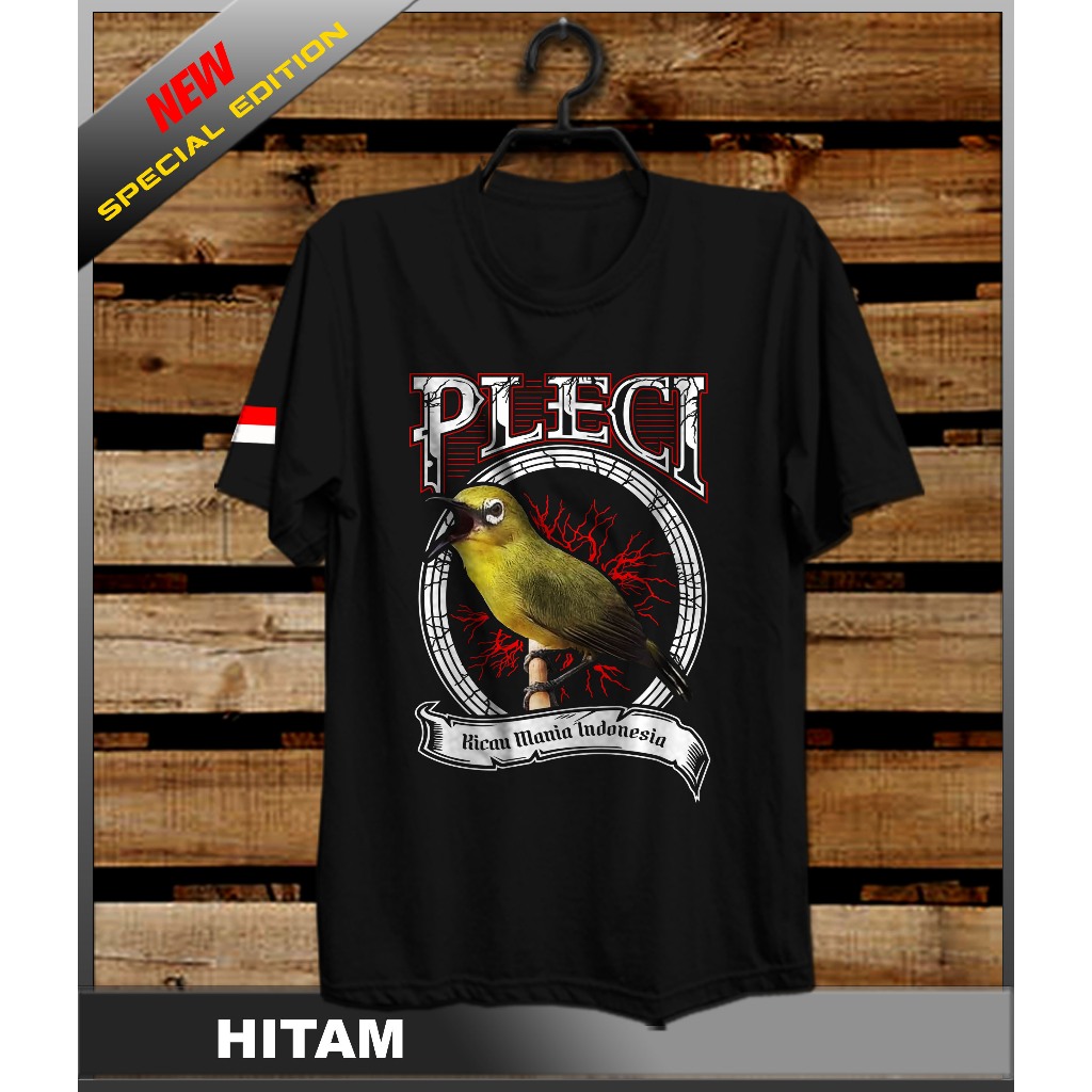 KAOS PLECI KICAU MANIA INDONESIA WARNA HITAM NEW