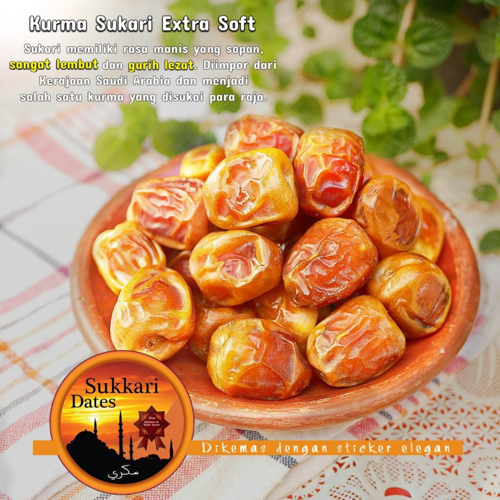 

Kurma Sukkari Extra Soft Impor Madinah (500gr) | Suchary Sukari Sukary