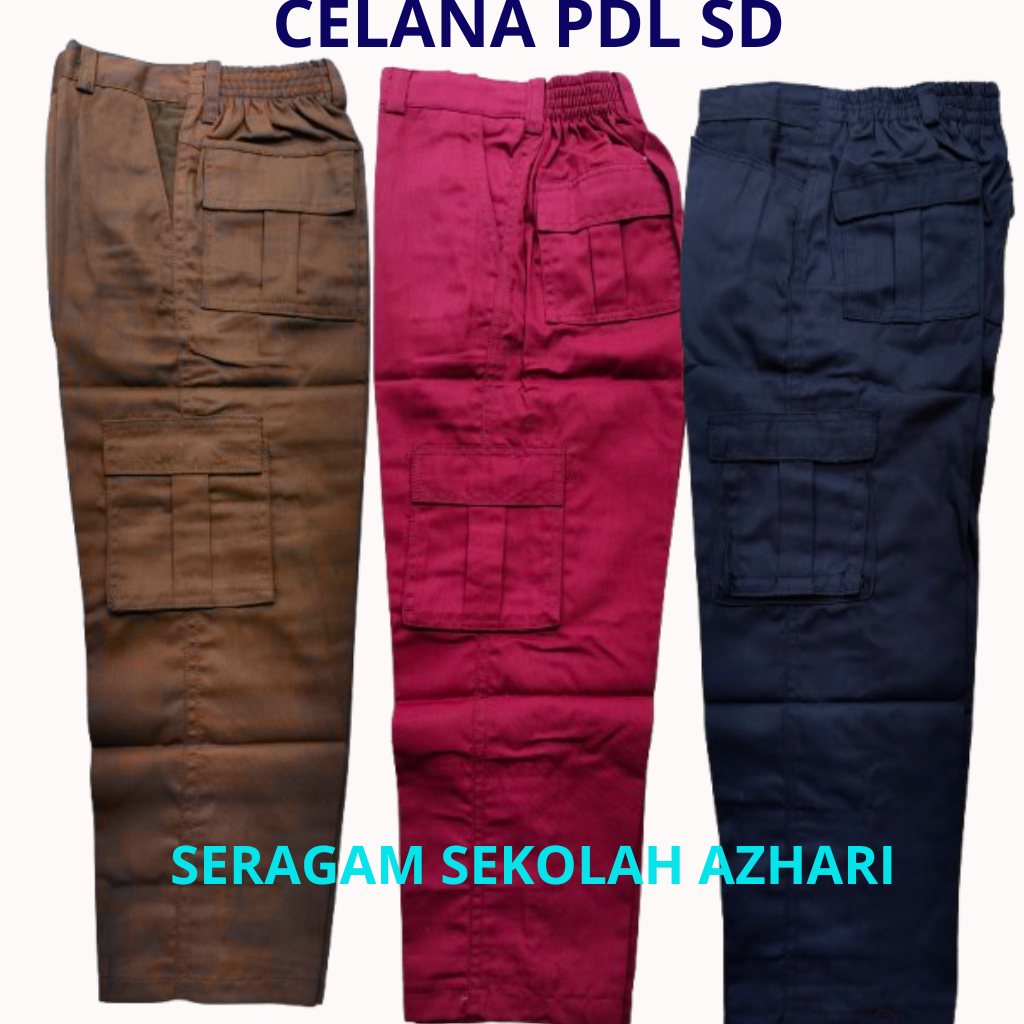 CELANA PDL SEKOLAH SD WARNA MERAH/ COKLAT/ HITAM-CELANA SEKOLAH SD PDL MERAH-CELANA SD PDL-SERAGAM S
