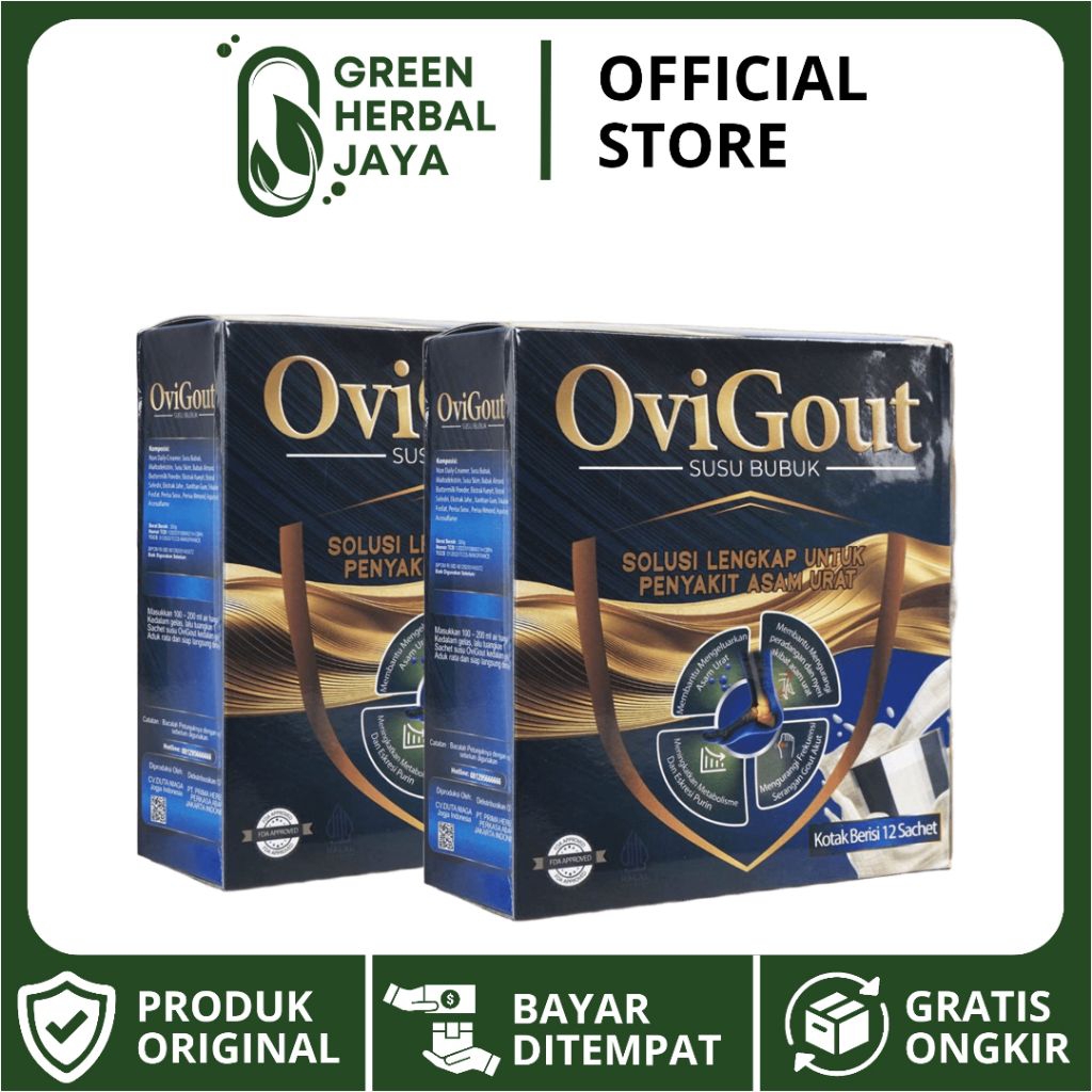 

Ovigout Susu Milk Asli Mengatasi Asam Urat Nyeri Sendi Tulang Otot Rematik Ovi Gout Original Herbal BPOM