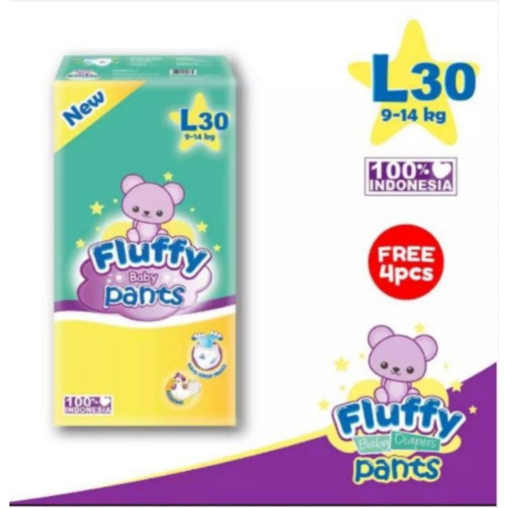 Pempers fluffy/Popok bayi celana size S40 M34 L30 XL26