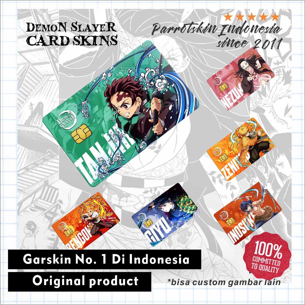 

Demon Slayer Card Skins SKIN KARTU ATM / DEBIT / EMONEY / FLAZZ / BRIZZI TAPCASH / JAKLINGKO