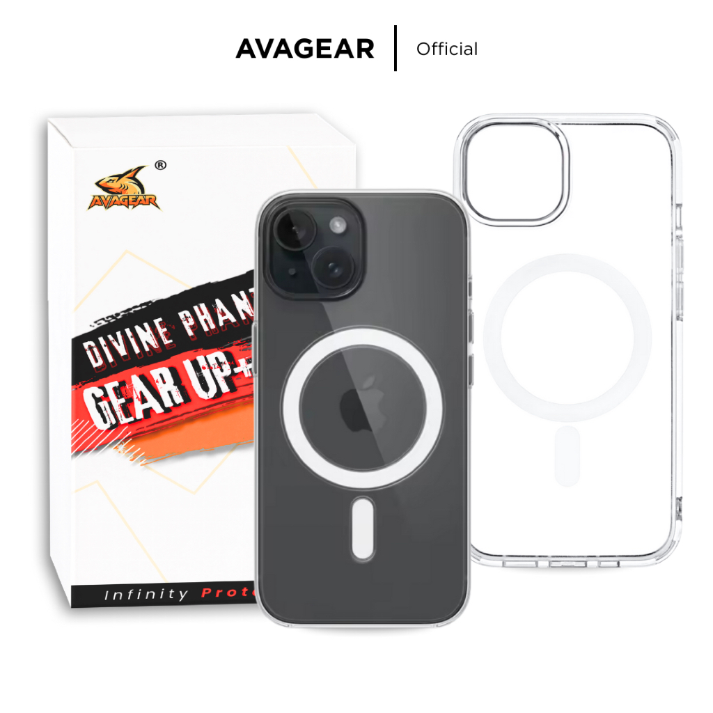 AvaGear MagSafe Case Acrylic Anti Yellow New Generation For iPhone 11 12 Mini 13 14 15 16 17 Pro Max