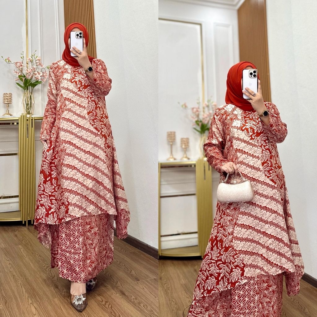 STELAN TUNIC+ROK BATIK A.K.A DESIGN BAHAN DOBY SUTRA ORIGINAL A.K.A DESIGN