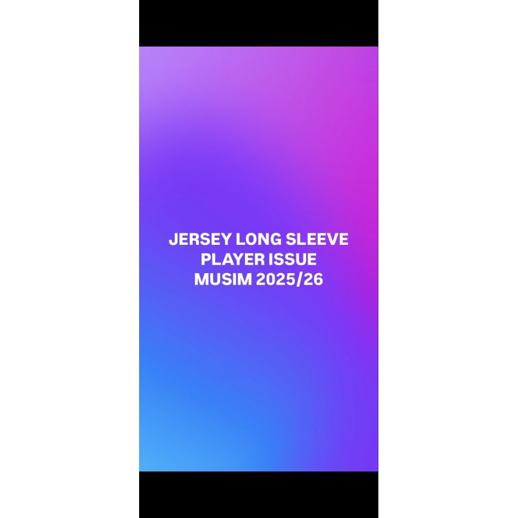 Jersey Player Issue Long Sleeve 2025/26