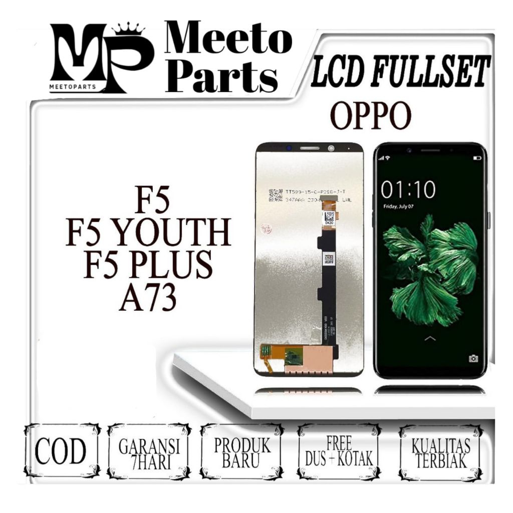 LCD TOUCHSCREEN OPPO F5/F5 YOUTH/F5 PLUS/A73 ORIGINAL 100% Fullset  Layar HP + Bonus Bubble Wrap