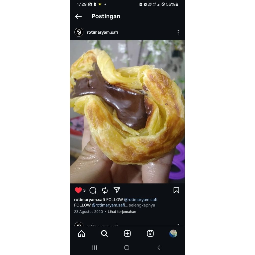 

roti maryam safi Coklat lumer
