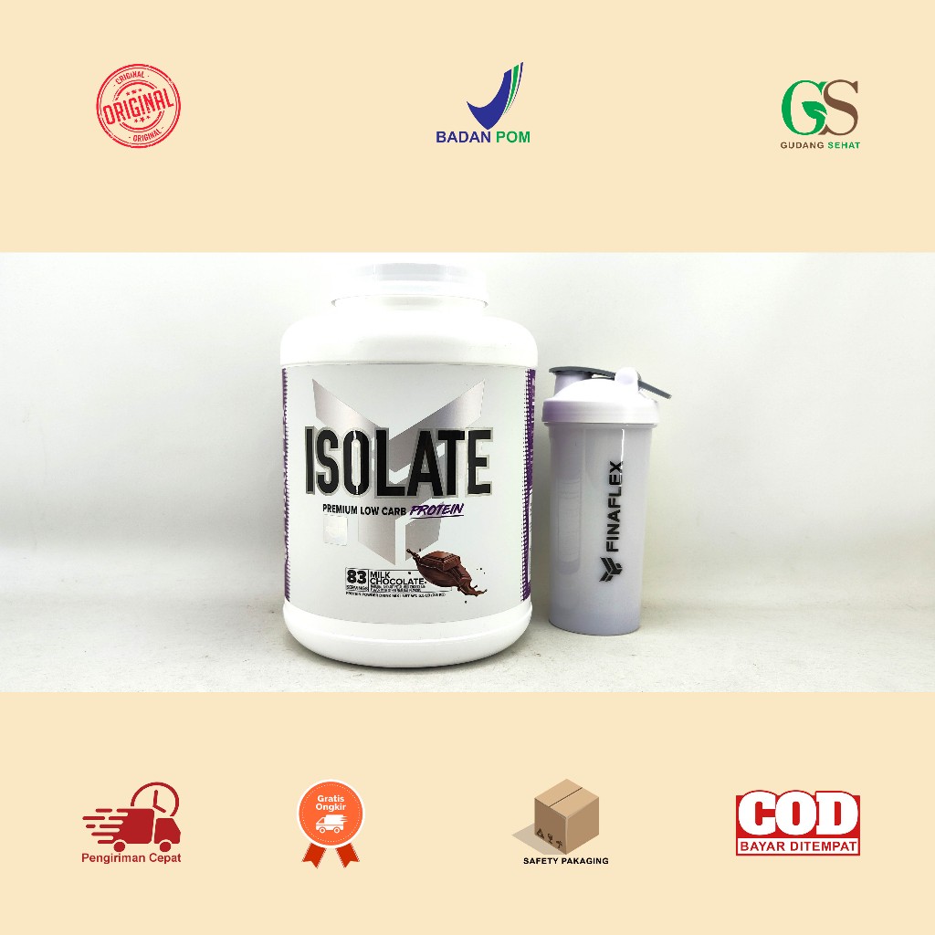 Manado Finaflex Isolate Protein 5,5 Lbs / 2,5 Kg Whey Protein Isolate 83 Serving Free Shaker