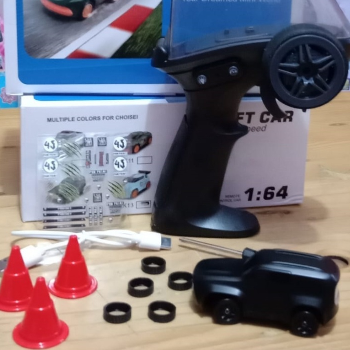 Car mini rc dus - mainan anak - mobil rc