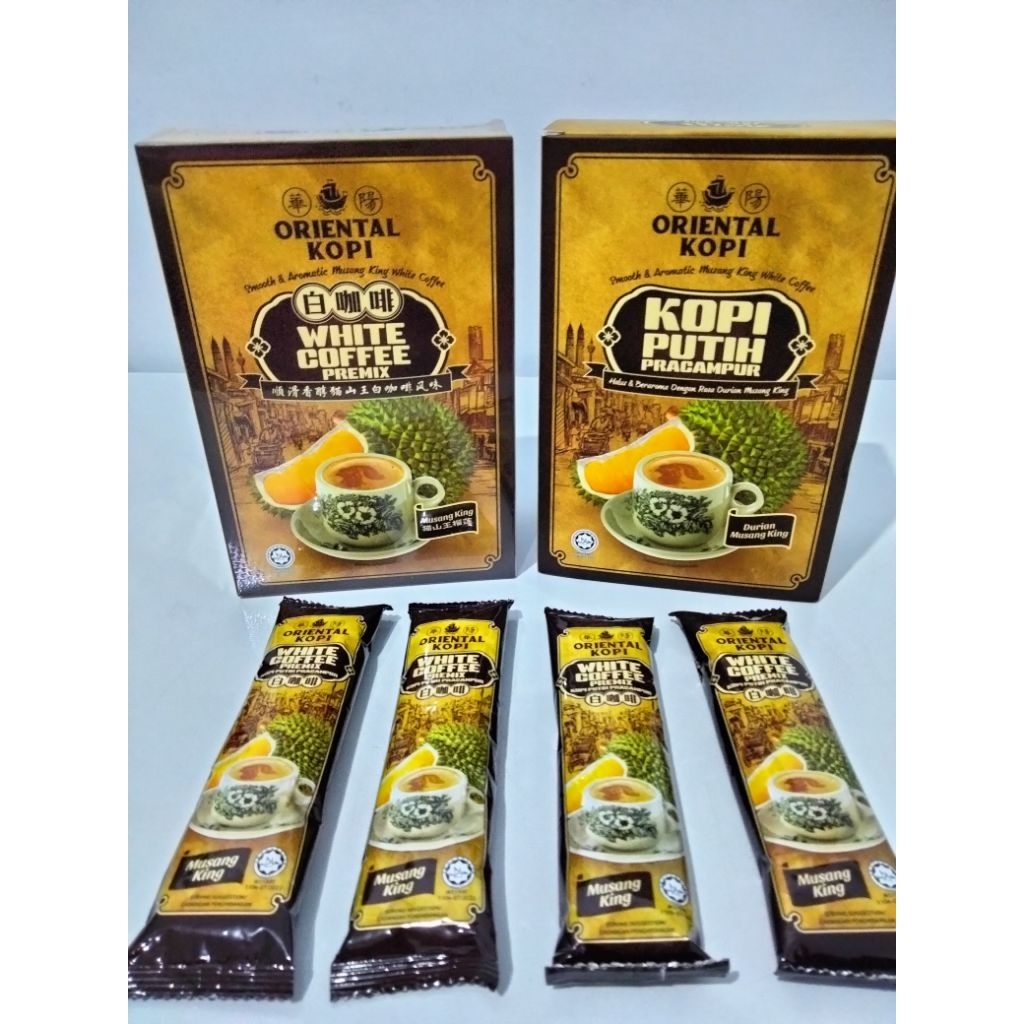 

Oriental Kopi White Coffee Premix Musang King 1 box ( 38 g * 10 sachet )