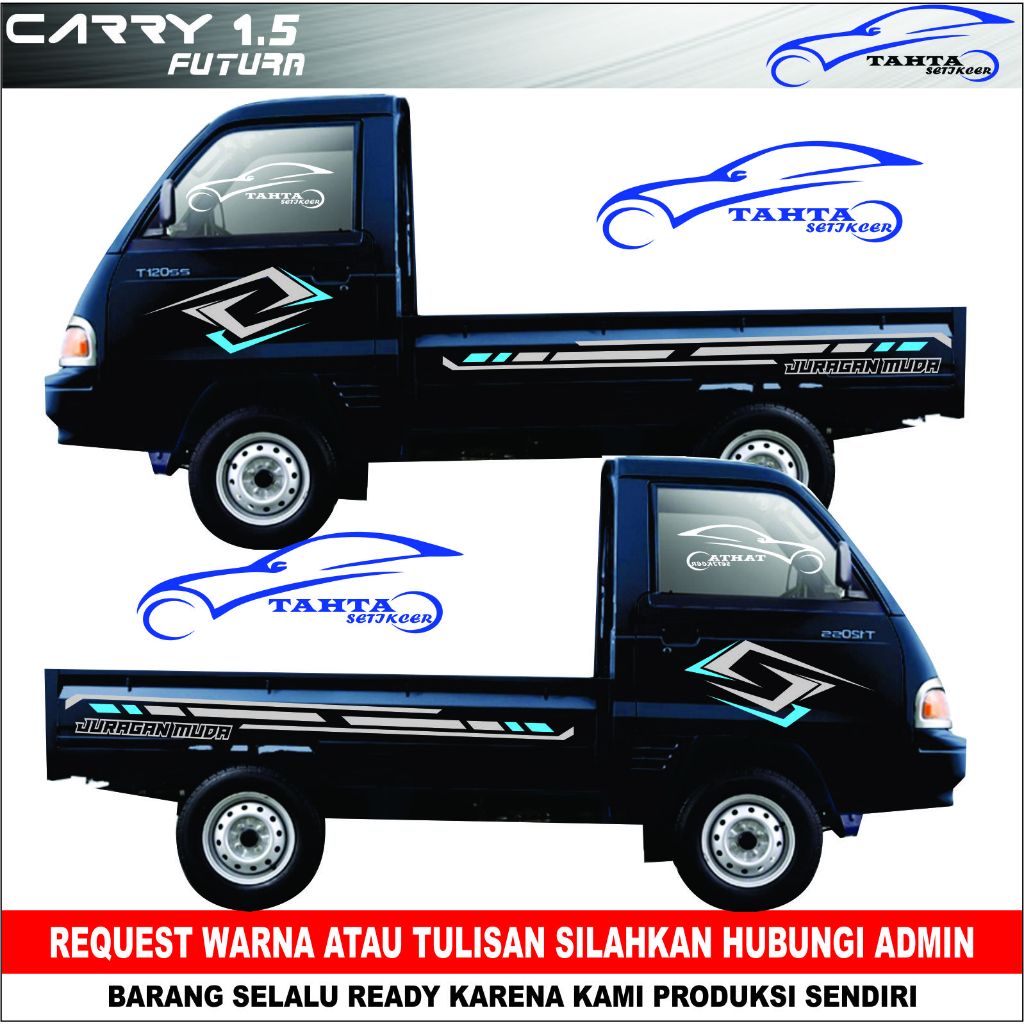 Stiker Mobil Pickup Colt T 120ss Stiker Variasi Bodi Samping Mobil Pickup Colt T, Carry, Futura dll