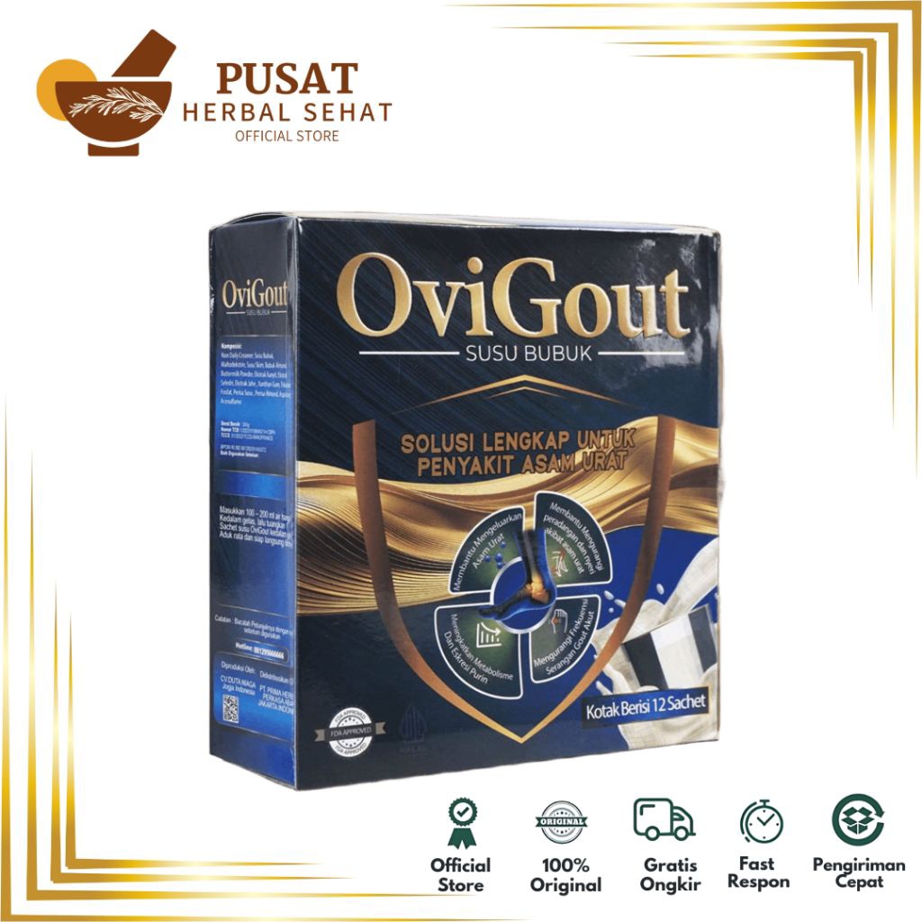 

Ovigout Susu Milk Asli Mengatasi Asam Urat Nyeri Sendi Dan Tulang Otot Rematik Ovi Gout Original Halal BPOM