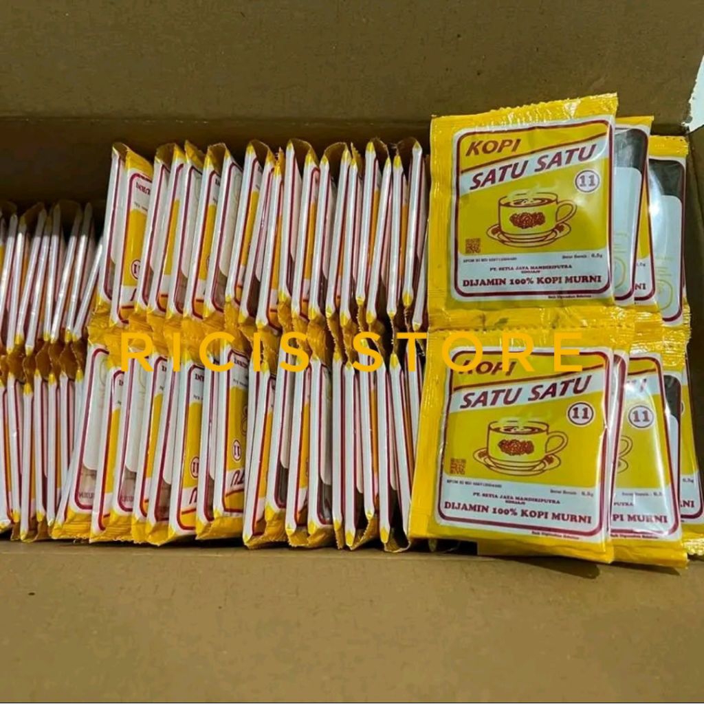 

kopi satu satu renceng isi 10 kopi 11 renceng 6,5gr isi 10