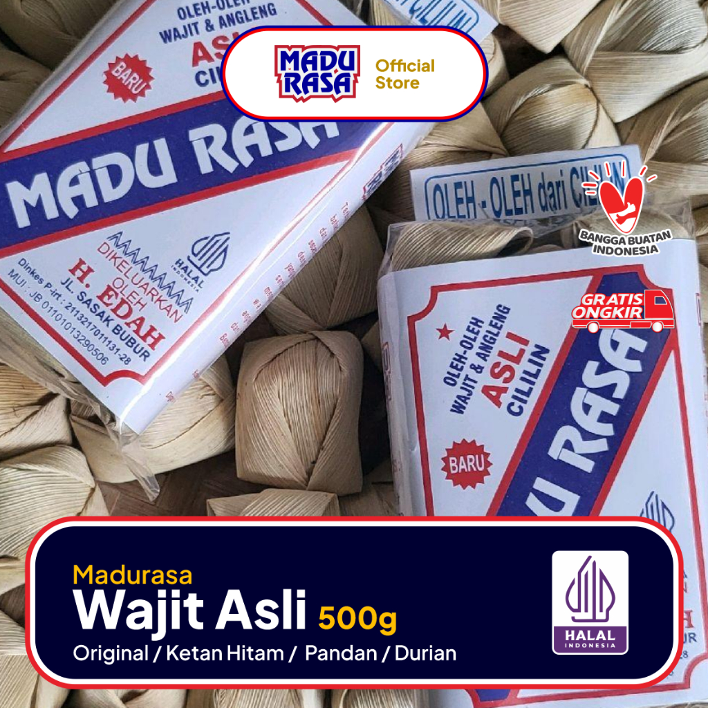 

WAJIT WAJIK MADURASA 500g RASA ORIGINAL/KETAN HITAM/PANDAN/DURIAN OLEH OLEH KHAS CILILIN - BANDUNG
