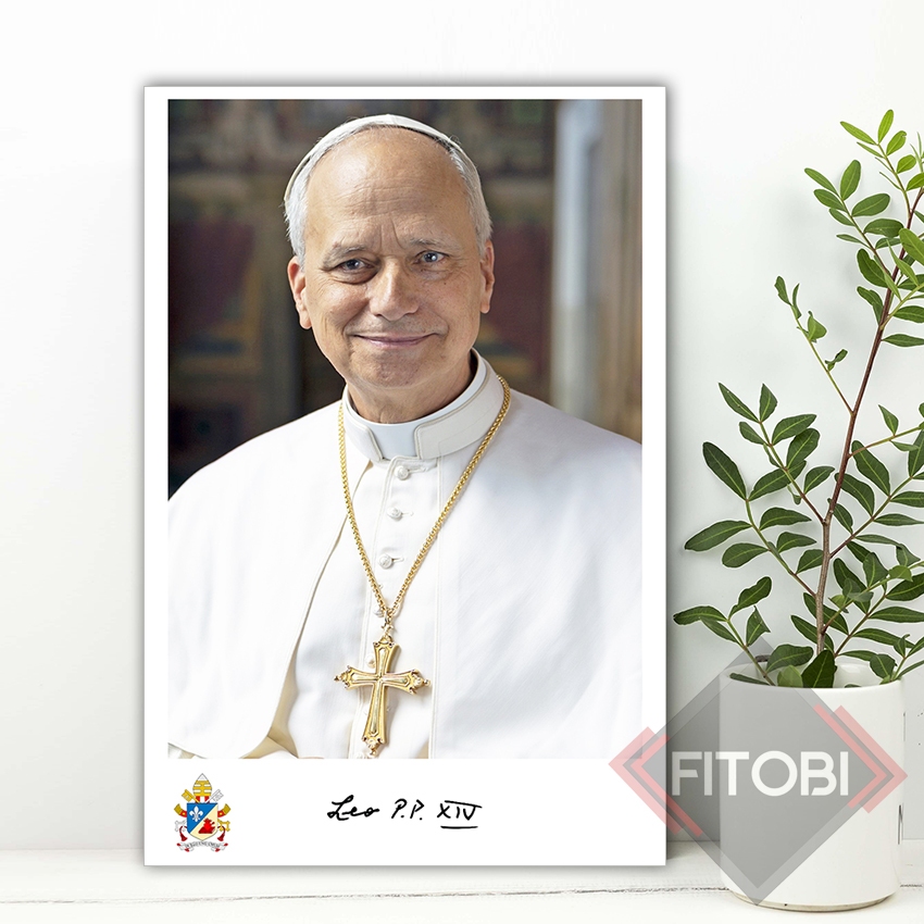 Poster kayu Hiasan dinding Paus Leo, Paus Yohanes Paulus 2 DLL