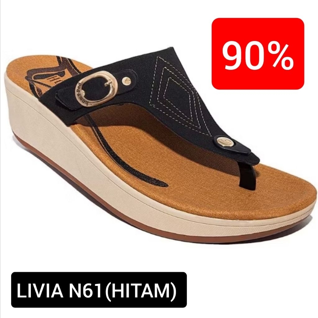 Homyped LiviaN61 Sandal Wedges Wanita Homyped