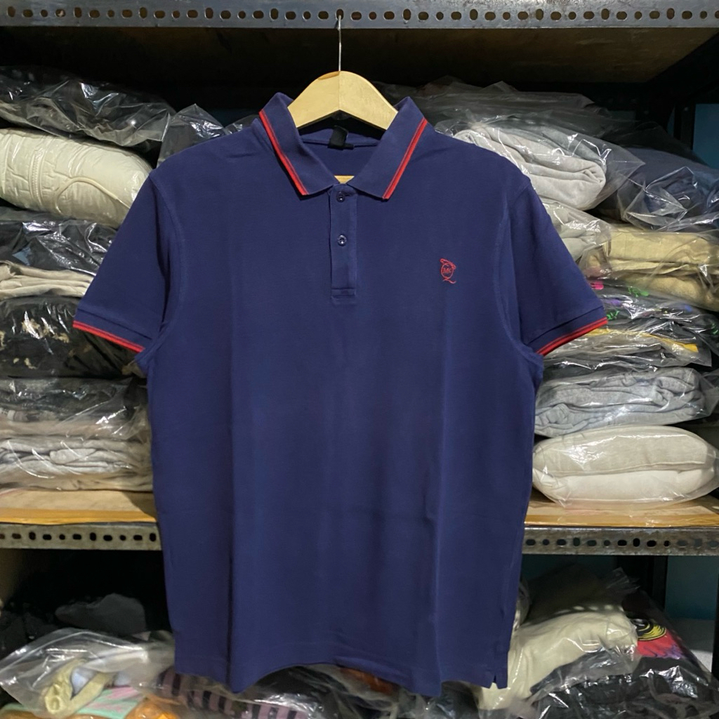 MCQ by Alexander McQueen Polo Shirt Biru Size XL 67x55