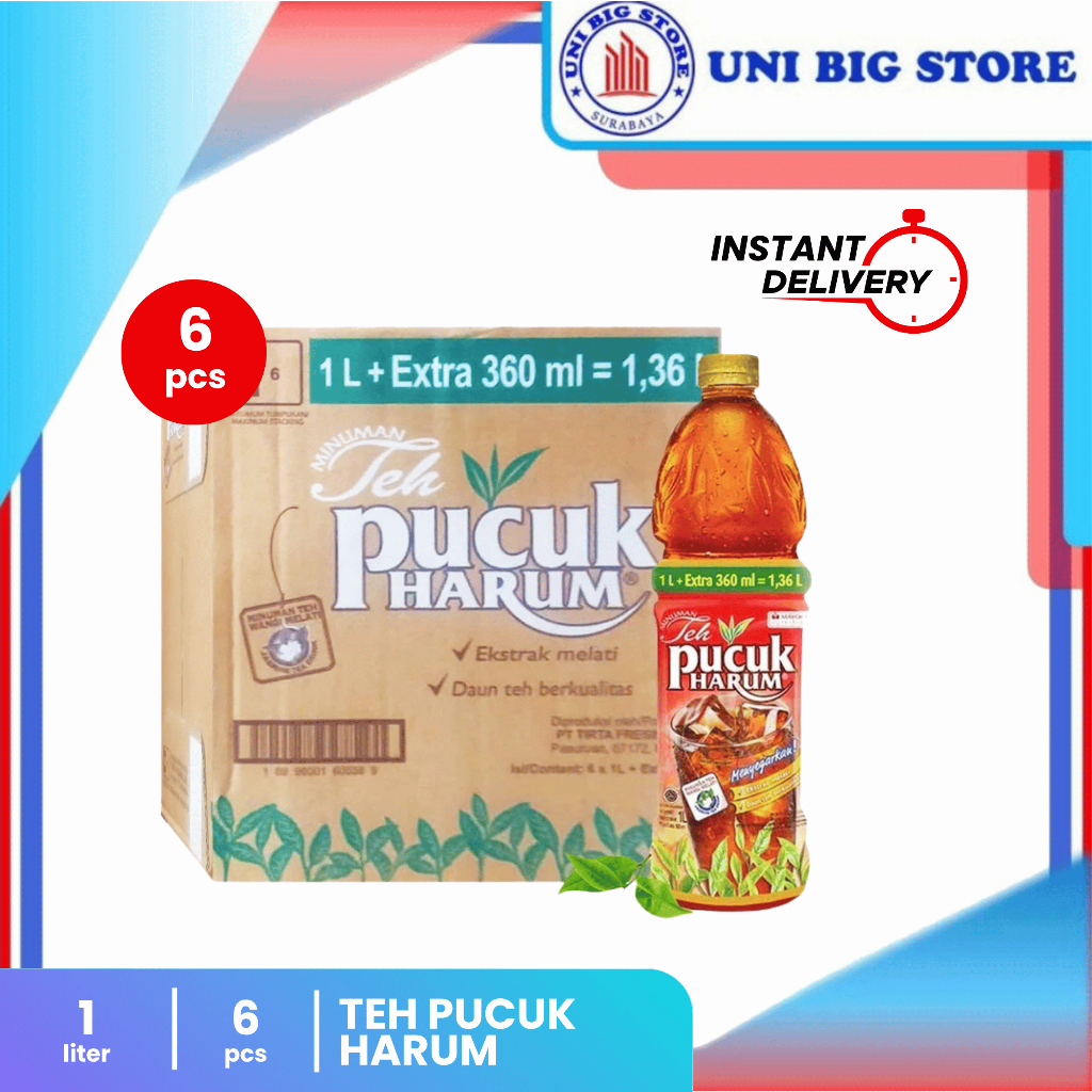 

Teh Pucuk Harum Botol 1 Liter 6 Pcs DUS 1300 ml