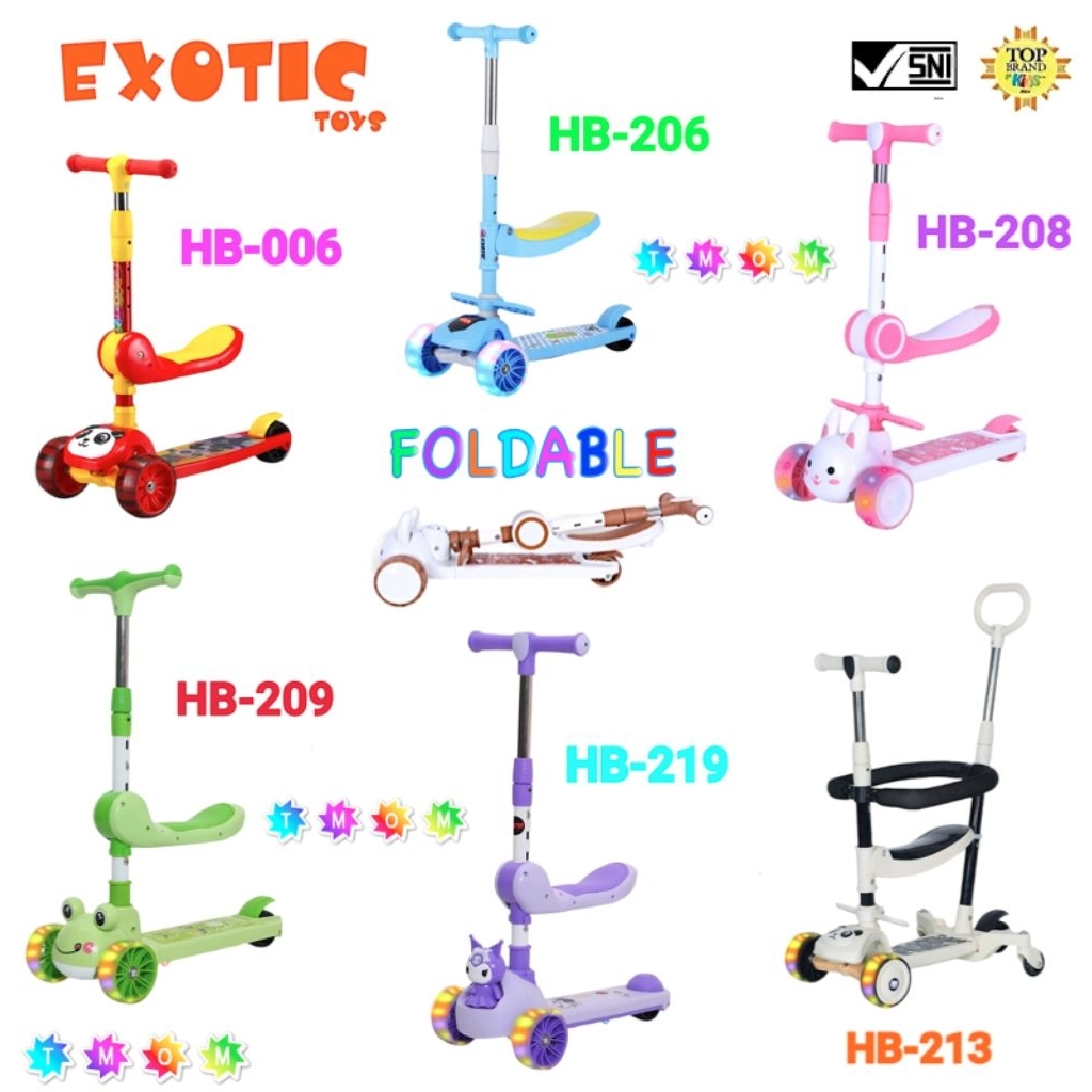 Skuter Otoped Kursi Bangku Anak Panda Kelinci Kodok Katak Exotic ET HB006 HB 006 HB-006 HB206 HB 206
