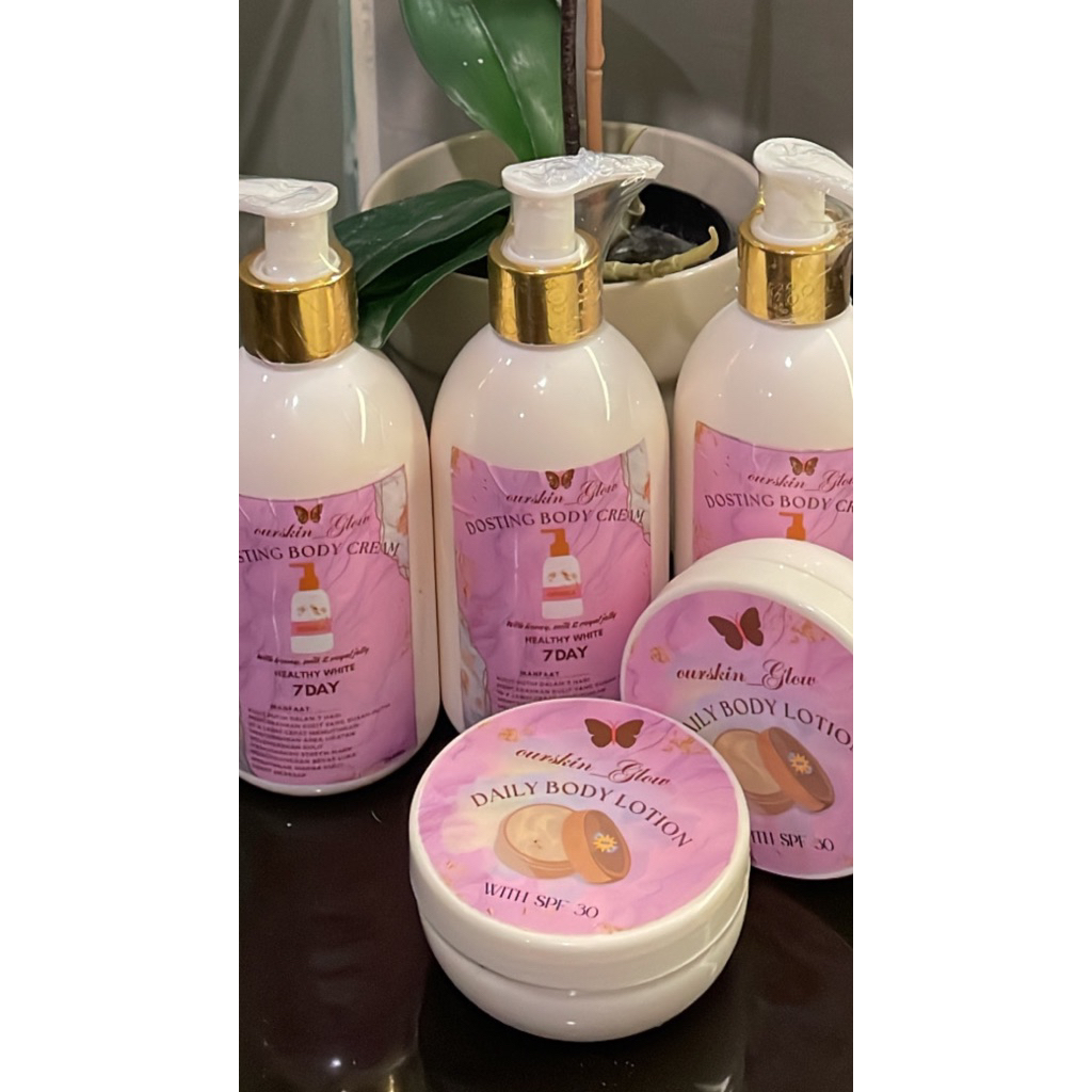 paket bundling 3 lotion siang 1 lotion malam ourskin glow