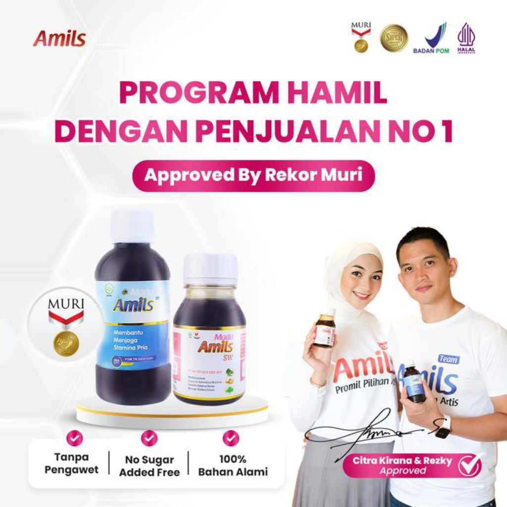 Madu Amils Pria & Wanita Botol Madu Penyubur Pria & Wanita Madu Promil - 1 madu wanita
