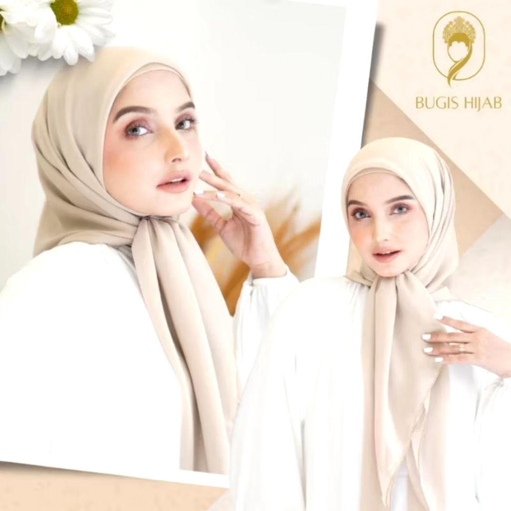 Free Pentul / Square Bugis ORIGINAL / Bella Premium / Hijab Bugis Polos / Segiempat Bugis Hijab