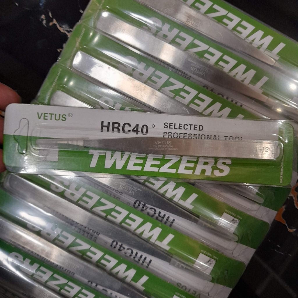 Pinset Vetus ST-12 Tweezers pinset cabut bulu walet