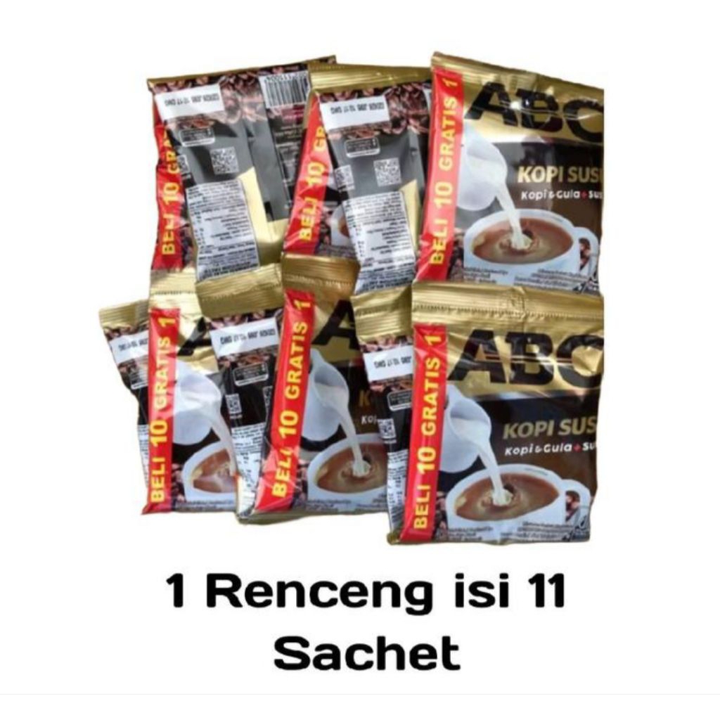 

Kopi Abc Susu 10+1 Sachet 1 rtg