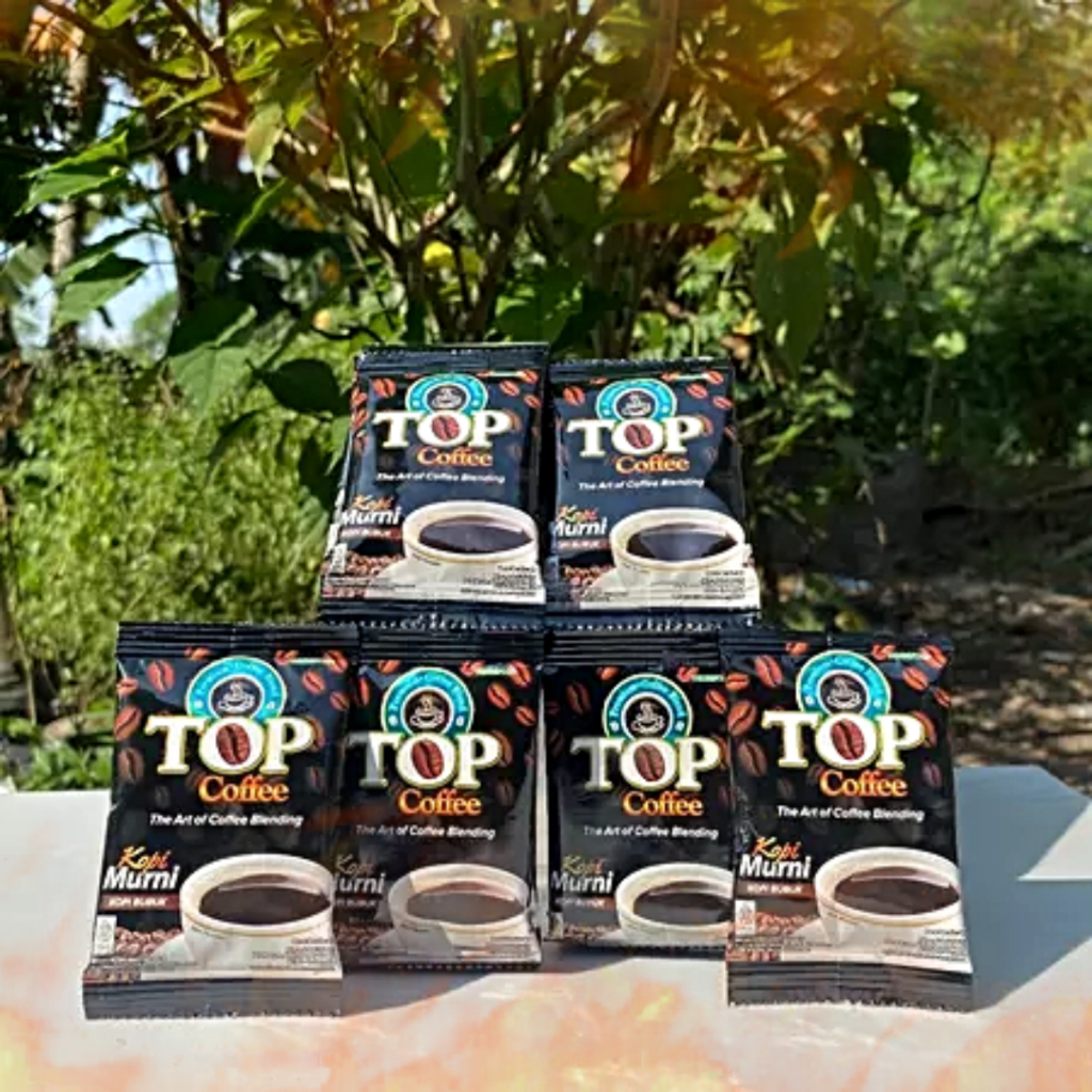 

TOP COFFE MURNI SACHET 7 GRAM TOP KOPI HITAM TANPA GULA ISI 12 SACHET