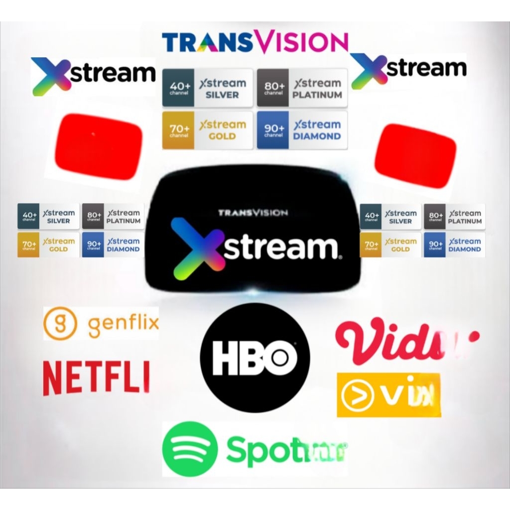 Paket Xstream Silver Gold Diamond Platinum Transvision Seru Tanaka Nusantara HD Cling Mnc Rcti Kvisi