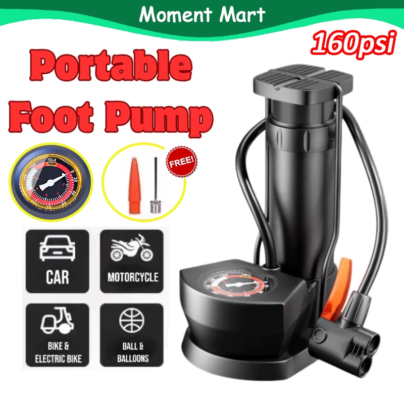 160psi Pompa Sepeda & Motor Darurat Portable Mini Foot Pump /Mobil /Bola Pompa Portabel/Pompa Tekana