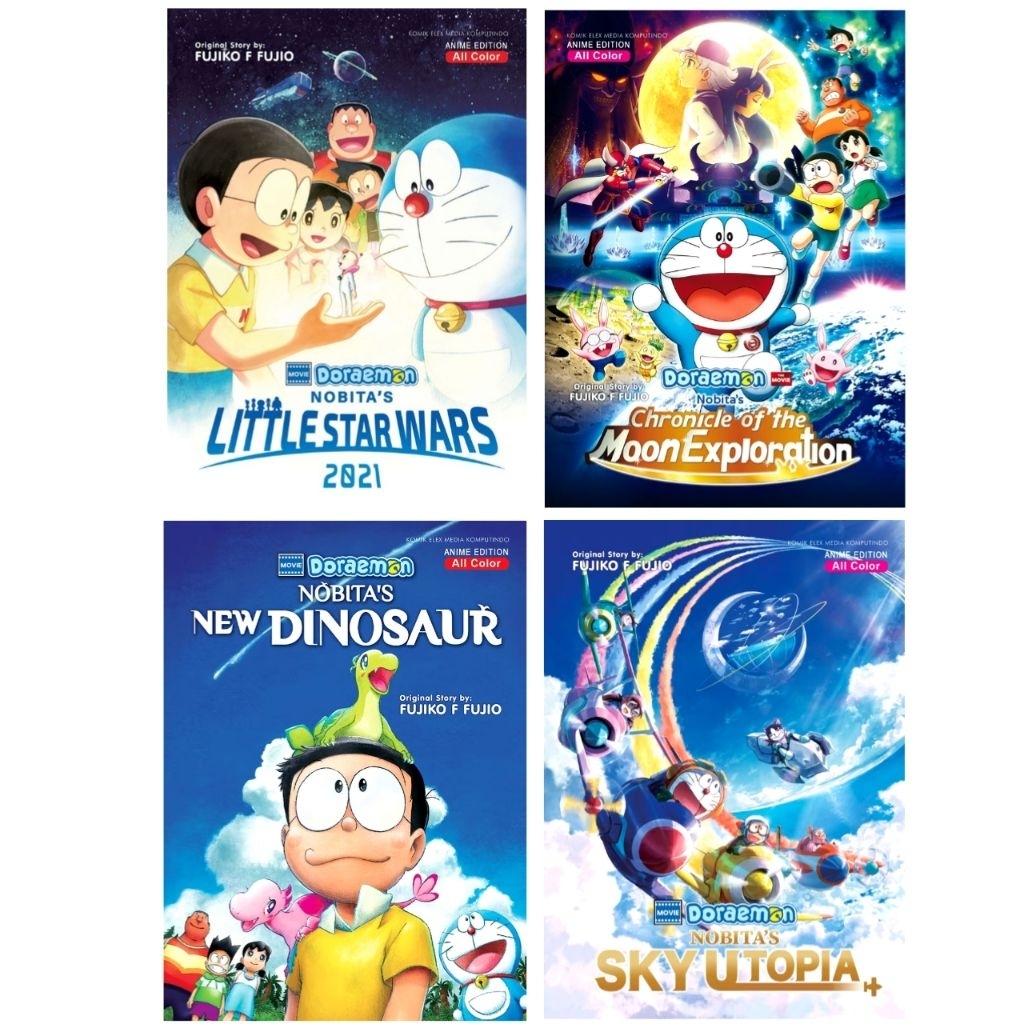 KOMIK BERWARNA DORAEMON MOVIE : NOBITA'S SKY UTOPIA, NOBITA'S CHRONICLE OF THE MOON EXPLORATION, NOB