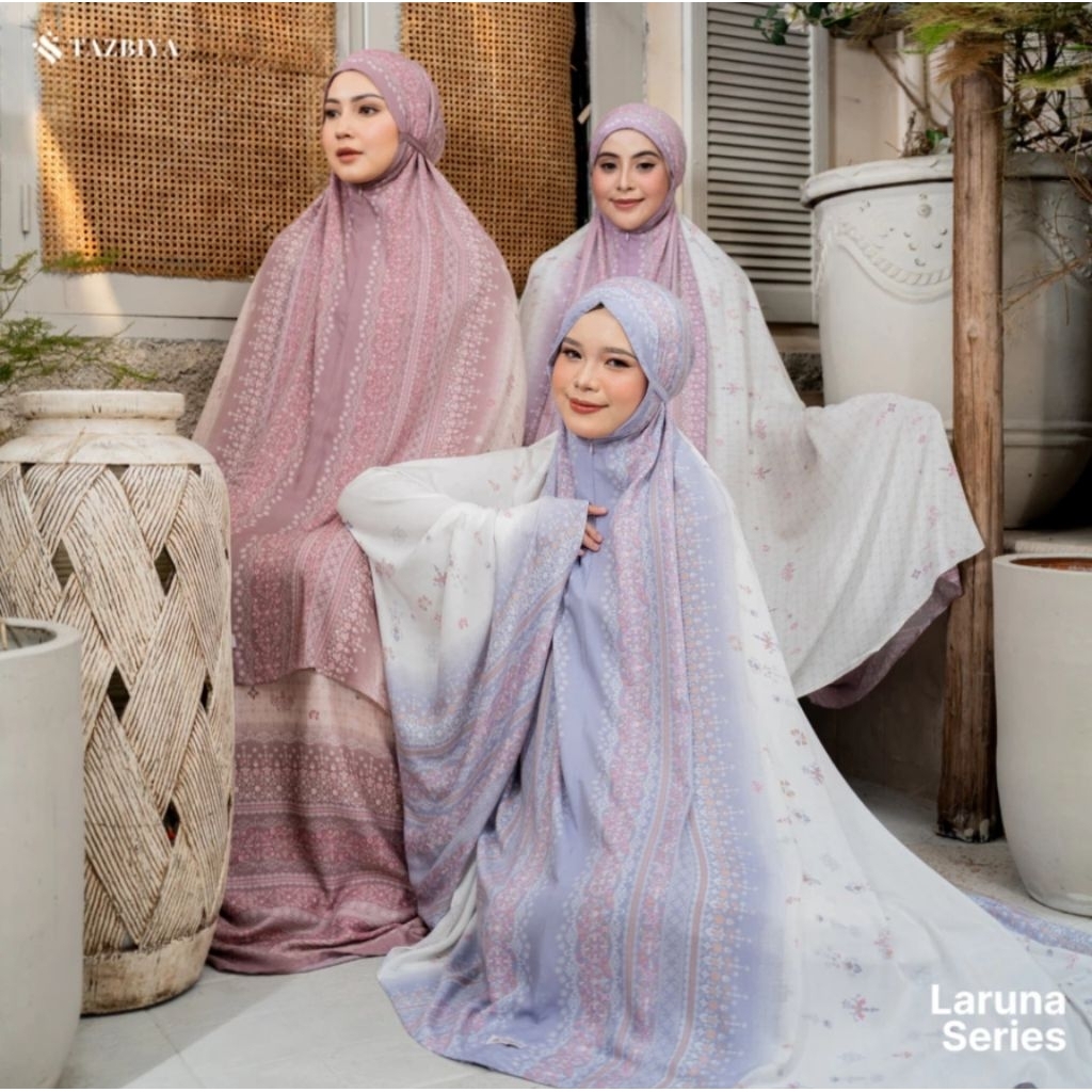 MUKENA TAZBIYA LARUNA SERIES | MUKENA RAYON DEWASA 2IN SET SAJADAH | MUKENA SAJADAH