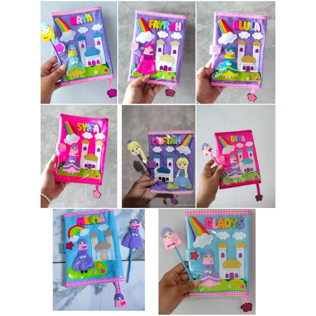 

Sampul Al-Qur'an A5,16x22X3cm custom nama lapis mika