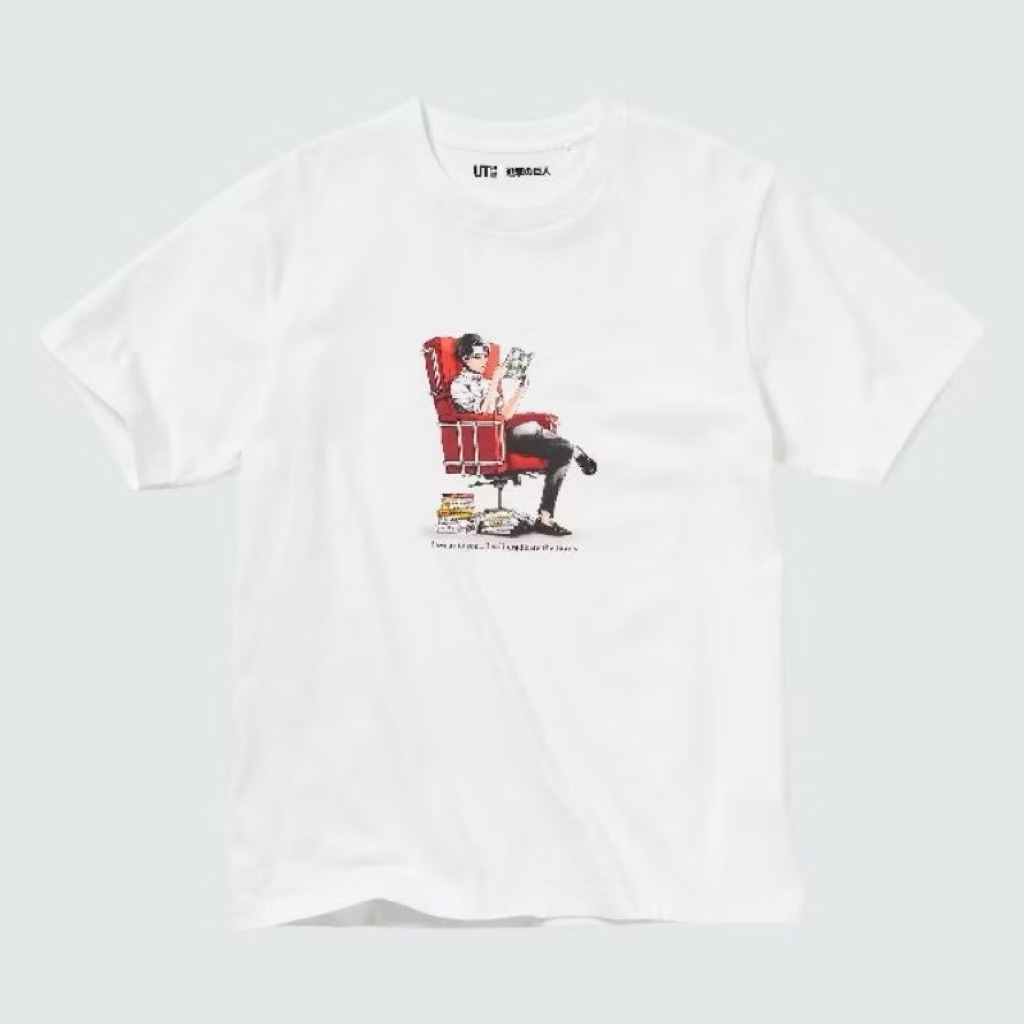 Kaos Anime Attack On Titan Lavi Ackerman UT Tshirt - Putih
