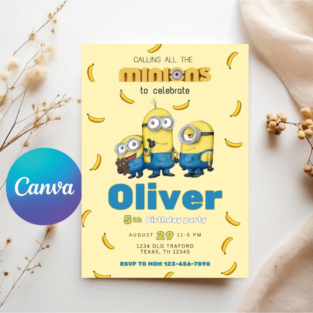 Undangan Ulang Tahun Anak Custom Desain Lucu, Unik und Exclusif / Undangan Ulang Tahun Anak yg bisa 