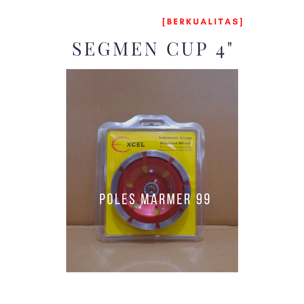 Segmen Cup Grinding Wheel 4 inch for beton marmer granit , batu alam