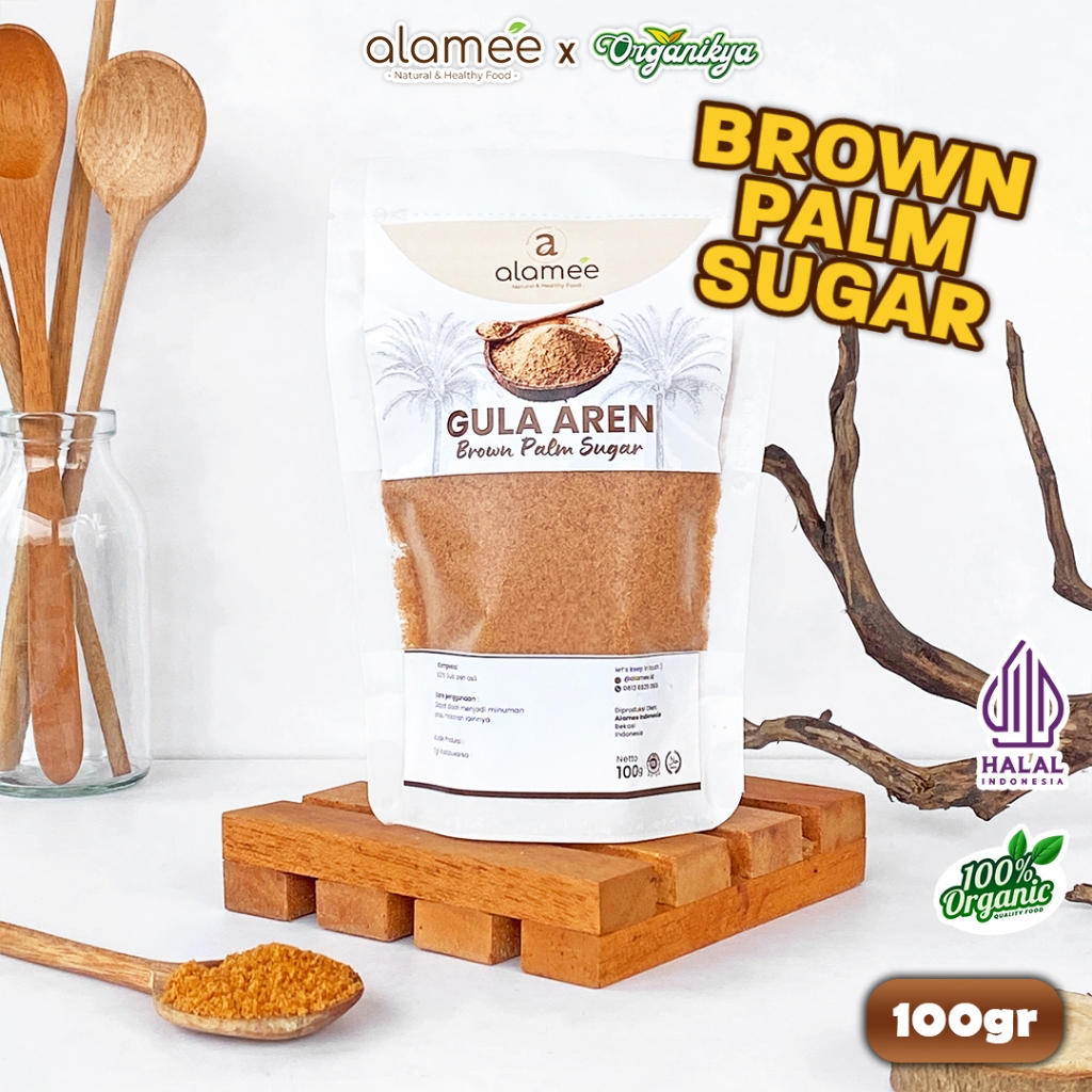 

ALAMEE Gula Aren Bubuk Organik Asli Powder Palm Sugar Semut Natural Organik 100 Gram organikya