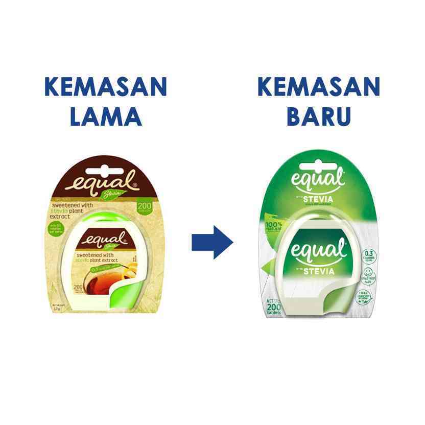 

EQUAL STEVIA 200TABLETS / PEMANIS ALAMI / GULA / MAKANAN / MINUMAN