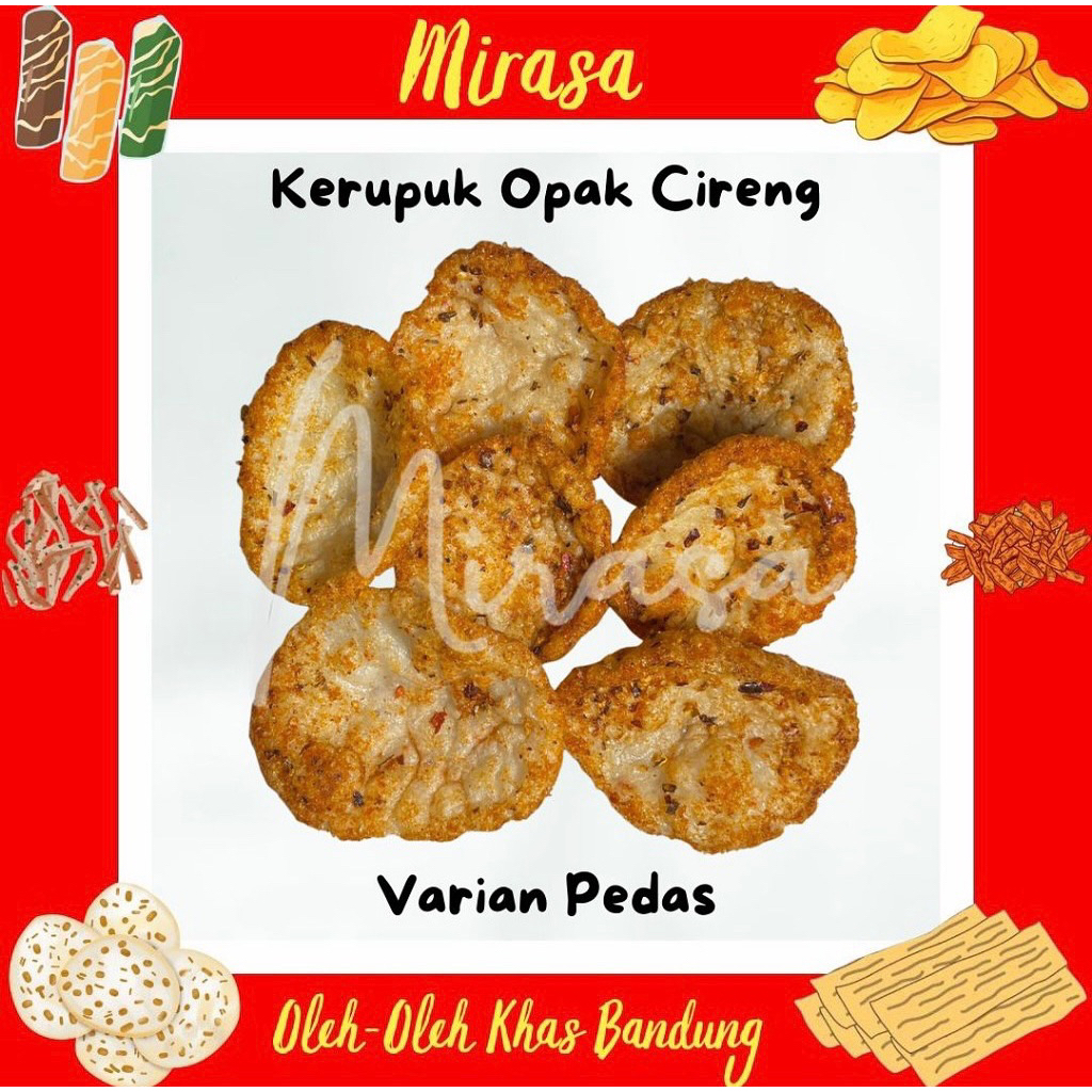 

Kerupuk Opak Cireng Pedas| Kemasan Berat 250g, 500g, & 1KG.