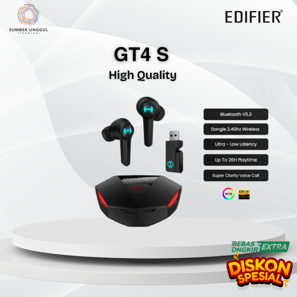 EDIFIER HECATE GT4 S True Wireless Gaming Earphone