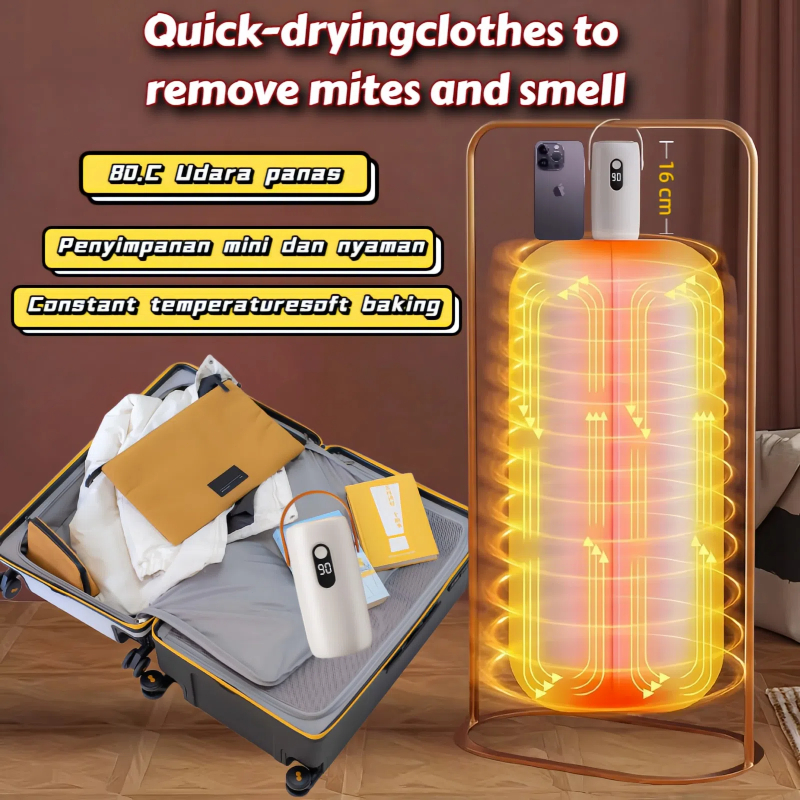 【COD】Mini Mesin Pengering Pakaian Portabel Pengering Baju Portable Pemanas Pengering Pakaian Lipat L