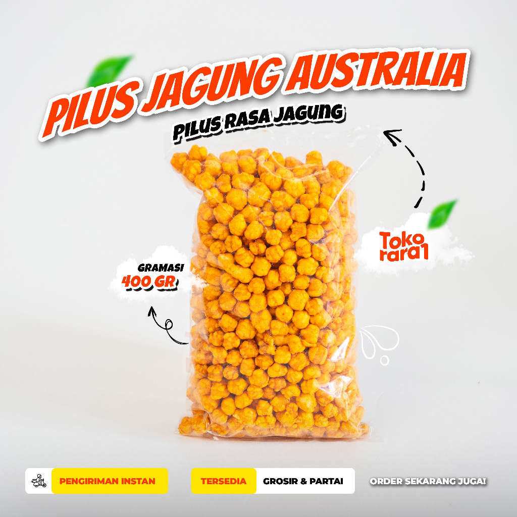 

PILUS JAGUNG 400gr / PILUS AUSTRALI / PILUS AUSTRALIA / PILUS JAGUNG MANIS / PILUS JAGUNG KILOAN