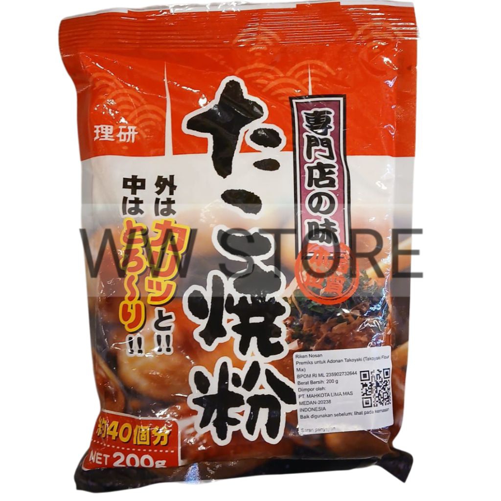 

Premiks adonan kue Jepang Japan Riken Nosan Takoyaki Flour Mix 200g