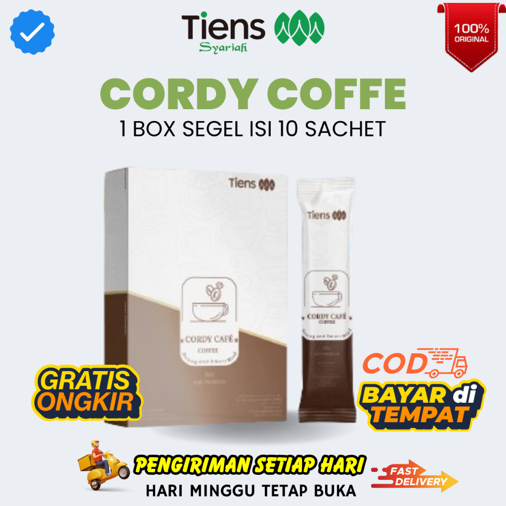 

Cordy Coffee Tiens Cafe Kopi Stamina Pria Original Halal Bpom